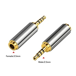 High - Quality Stereo Audio Adapter Converter, 3.5mm to 2.5mm and Vice Versa (2.5M - 3.5F)