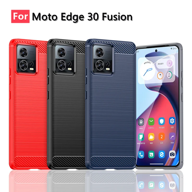 Per Cover Motorola Moto Edge 30 Custodia Fusion Per Moto Edge 30 Fusion Capas Custodia Morbida In Tpu In Fibra Di Carbonio Moto Edge 30 Fusion Fundas