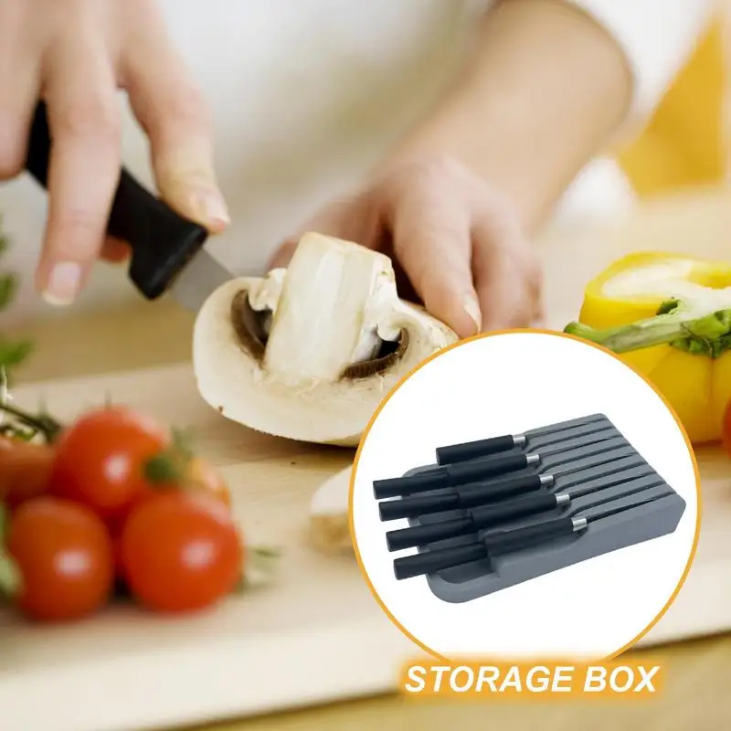 Knives Drawer Organizer Cutter Block Organizer Cutlery Slot Kitchen Drawer Cutter Holder Kitchen Counter