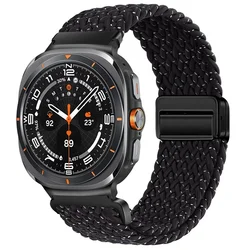 Magnetic Nylon Braided Sport Bracelet Strap - Ultra 47mm for Galaxy Watch Ultra (Star black)