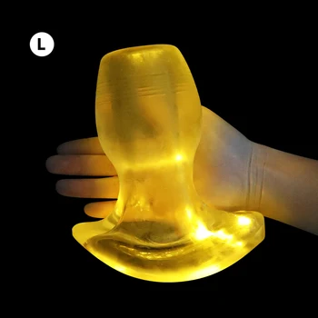 Hollow Anal Plug Sex Games For Women Exotic Accessories Butt Plug With Led Speculum Vaginal Expander Sexy Toys Buttplug Tunnel 6