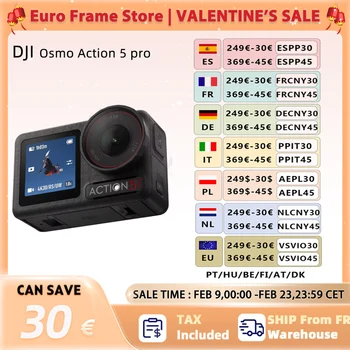 DJI Osmo Action 5 pro Combo 1/1.3′′ senso 4 ore Durata batteria estesa doppia OLED Touchscreen ad alta luminosità originale in stock