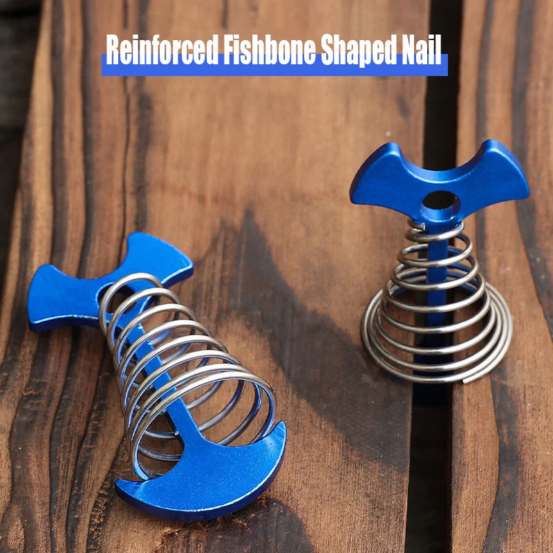 

2pcs Aluminium Alloy Fish Bone Nail Hook Camping Tent Rope Fixed Outdoor Activities Multifunctional Tool Accessories Tools