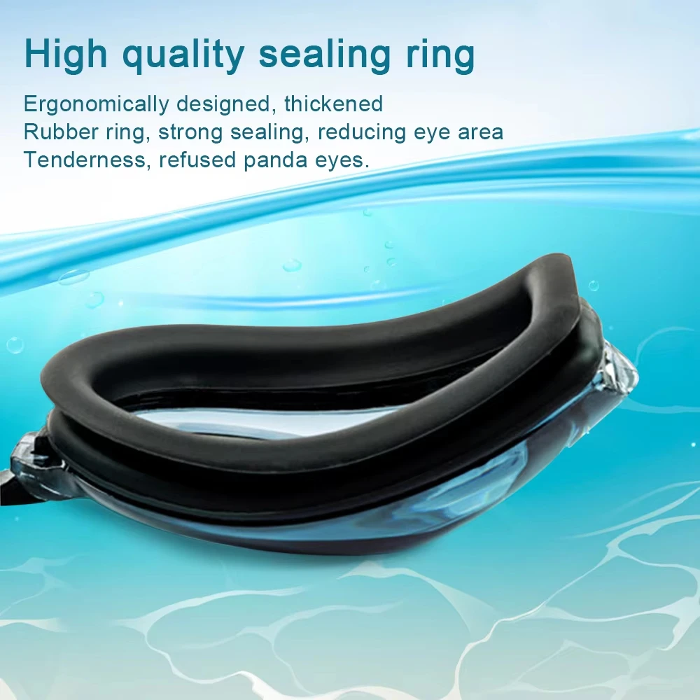 0-500&deg; Swimming Goggles Myopia Professional Anti-fog UV Swimming Glasses Men Women Silicone Diopters Swim Sports Eyewear