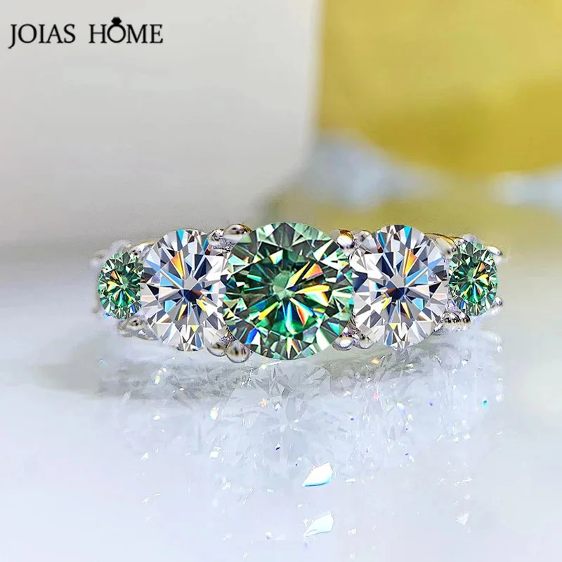 JOIAS HOME 18k 도금 3.6CT 여성을위한 모든 moissanite 반지..