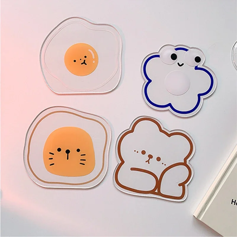 Acrylic Cartoon Coaster Simple Non-Slip Thermal Insulation Bowl Pad Ins Style Creative High Temperature Home Table Mat