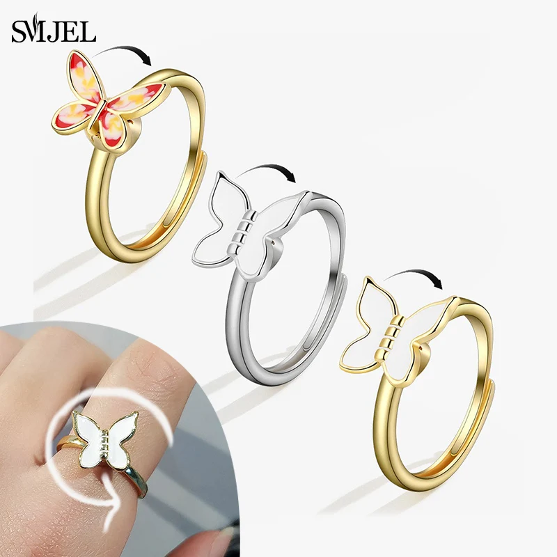 Daisy Flower Bee Anxiety Fidget Spinner Ring in Solid Copper – Bliss  Danville