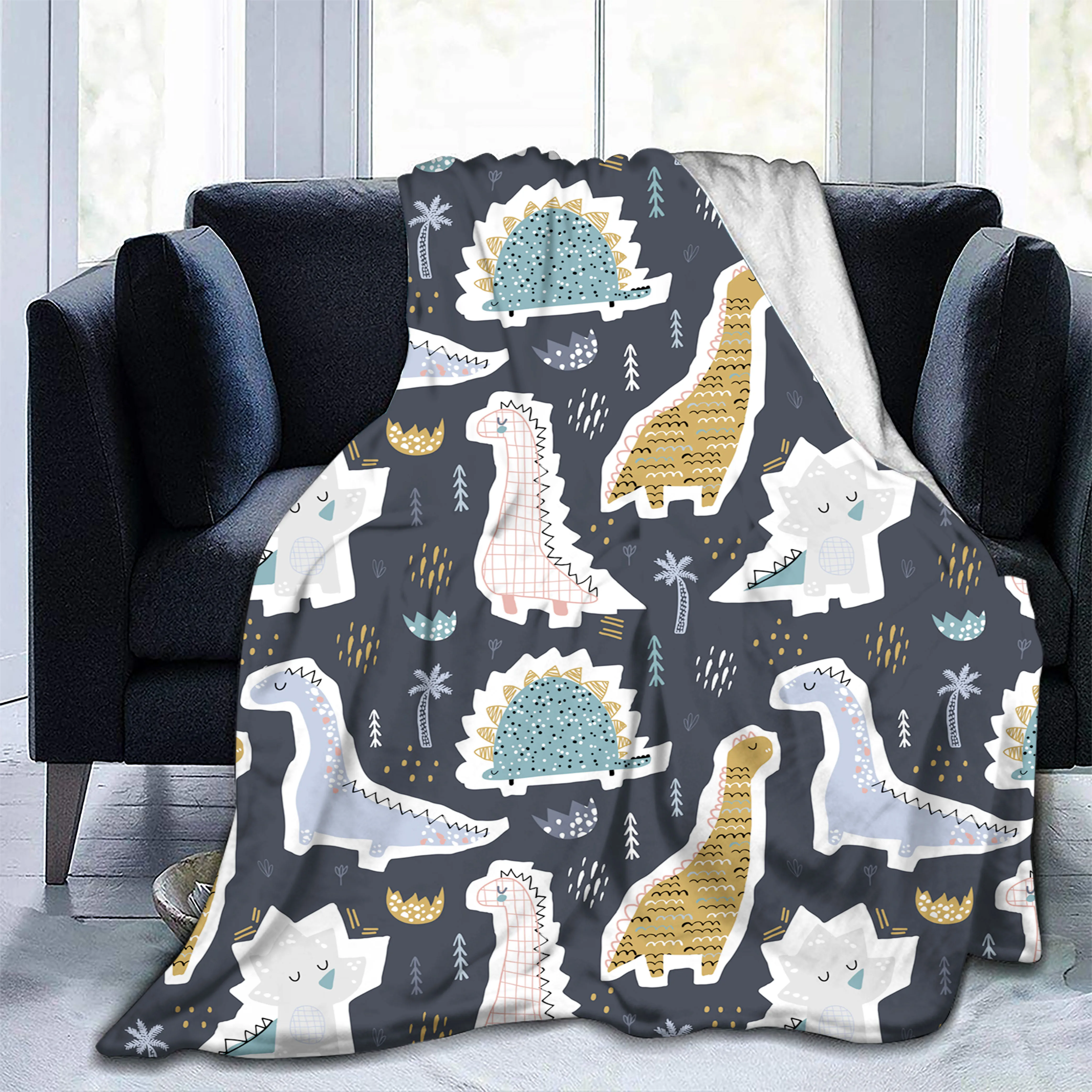 

Kids Boys Gifts Ancient Animal Flannel Fleece Blanket Dragon Blankets for Couch Sofa Bedroom Living Room Dinosaur Throw Blanket