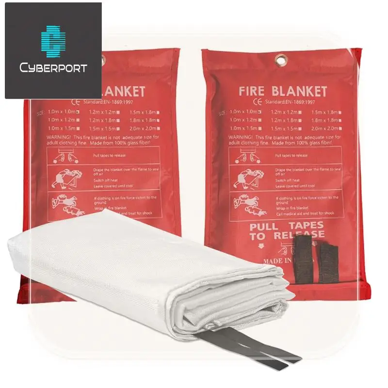2PCS Emergency Fire Blanket, Fire Blanket, Suppression Blanket For Kitchen, Grill, Fireplace (39.4Inch X 39.4Inch) Durable