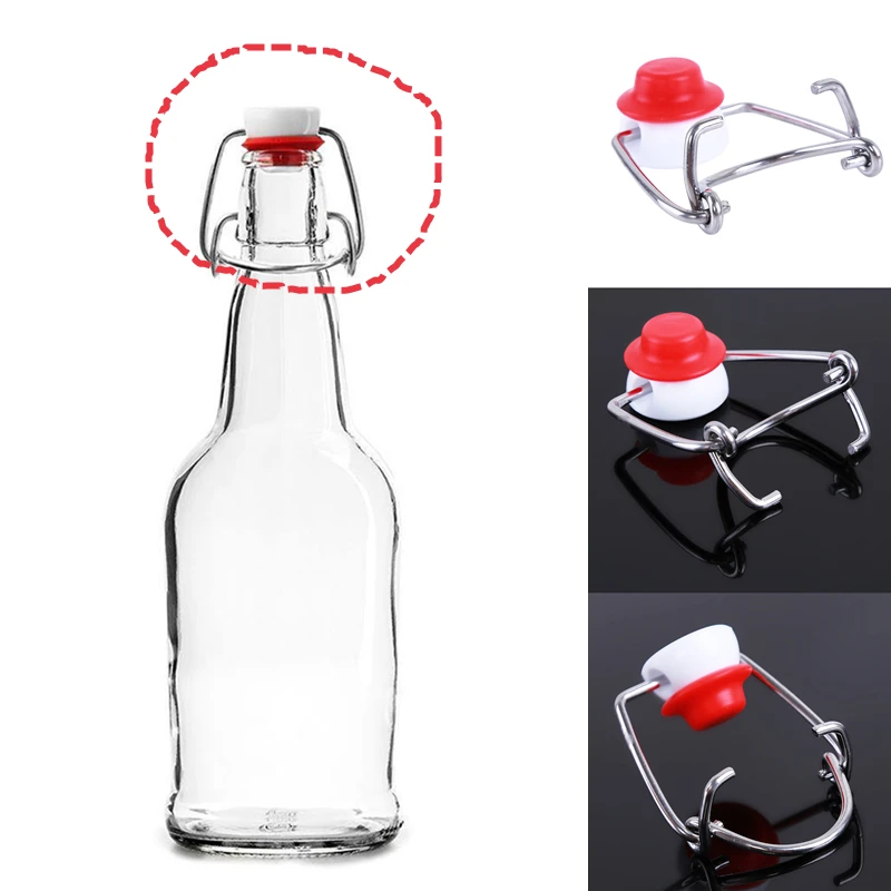 Wine Stoppers Home Brew Beer Silicone Bottles Replacement Swing Cap Beer Bottles Cap Flip Top Stopper Beer Brewing Supplies