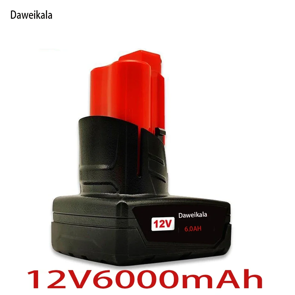 2024 Nuova Batteria Ricaricabile Turpow 12V 6000Mah Per Milwaukee M12 Xc Cordless Tool 48-11-2402 48-11-2411 48-11-2401 Mil-12A-L