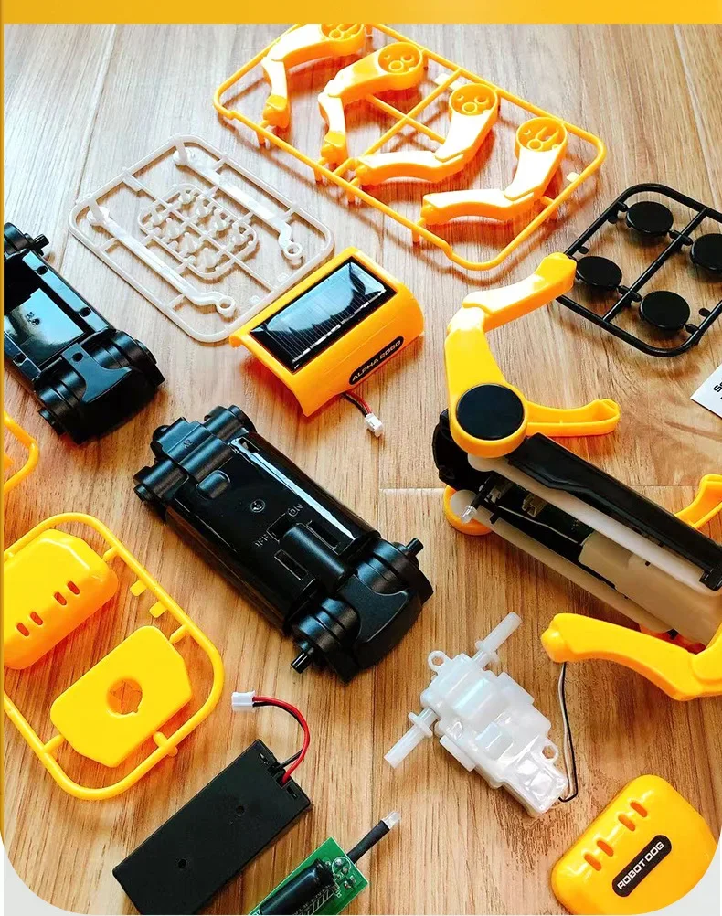 Xiaomi Mijia Solar Electric Mechanical Dog Cow Children Educational Assembly Tech Puzzle Toy Bionic Smart Robot Dog Toys