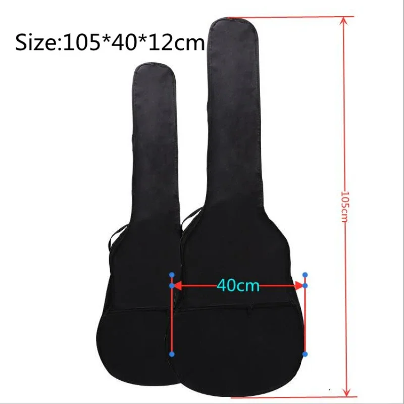 38in/41in Oxford Fabric Guitar Bag Soft Double Shoulder Straps Padded Acoustic Guitar Waterproof Backpack Instrument Bags Case 6