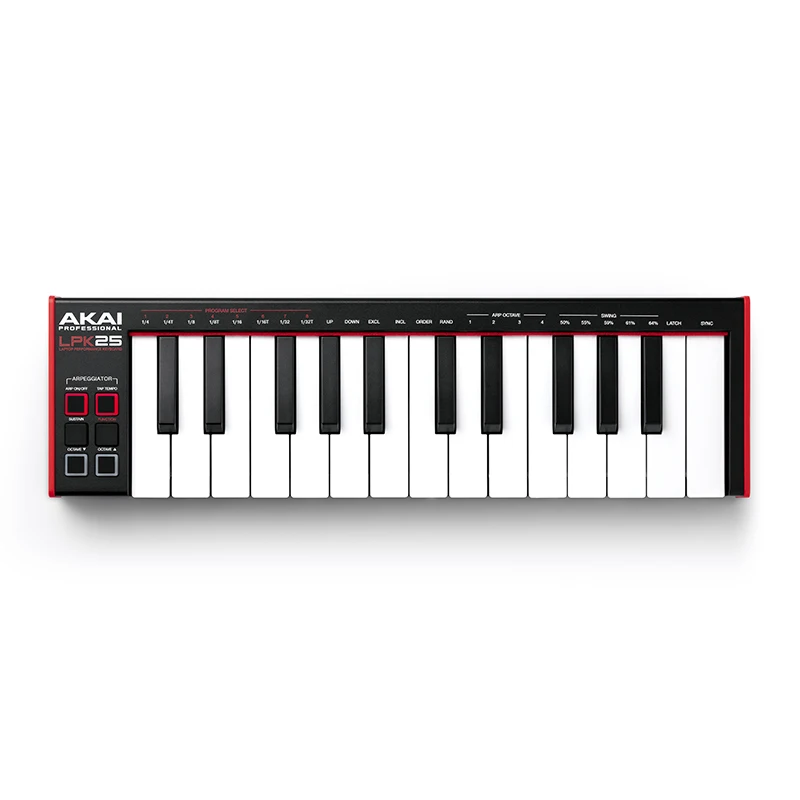 Мини-контроллер барабанной машины AKAI LPK25 LPD8 MK2, портативная 25-клавишная MIDI-клавиатура Мини-контроллер барабанной машины AKAI LPK25 LPD8 MK2, портативная 25-клавишная MIDI-клавиатура