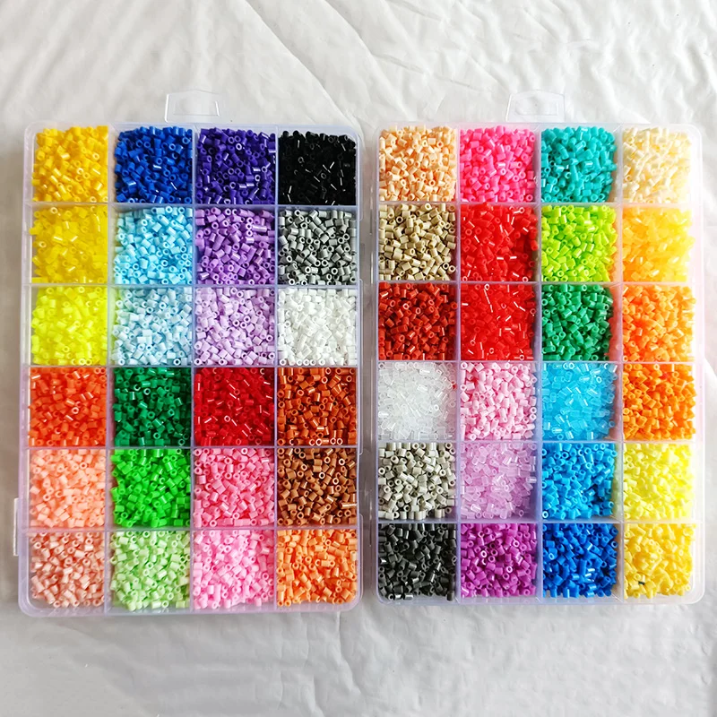 Perler Beads Kit 5mm/2.6mm Hama beads Whole Set with Pegboard and Iron 3D Puzzle DIY Toy Kids Creative Handmade Craft Toy Gift 5