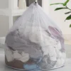 1pc/3pcs Drawstring Laundry Bag Coarse Net Washing Bags Dirty Clothes Organizer Pouch 4Pcs Set Laundry Bag For Washing Machine H 6