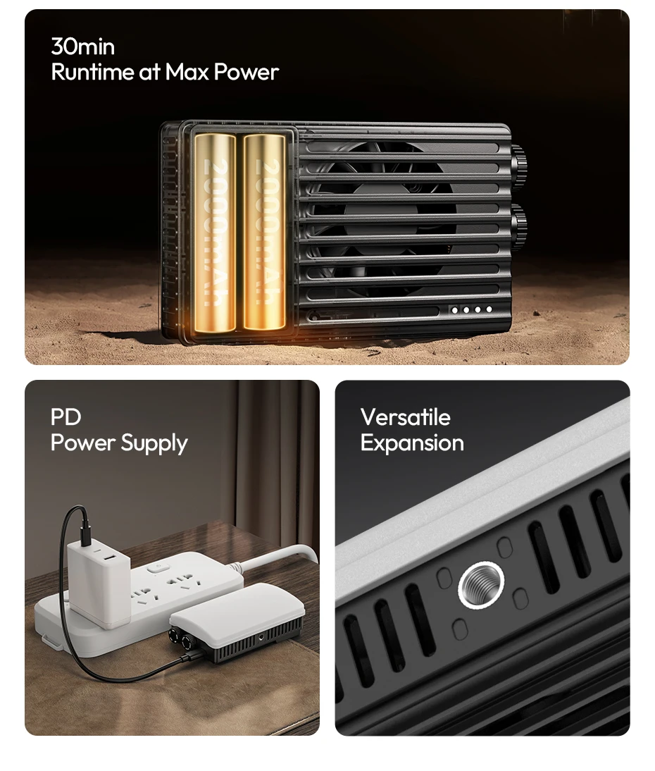 25W High-Power Pocket Light Portable Fill Light 2700K-6500K Video Light with Aut