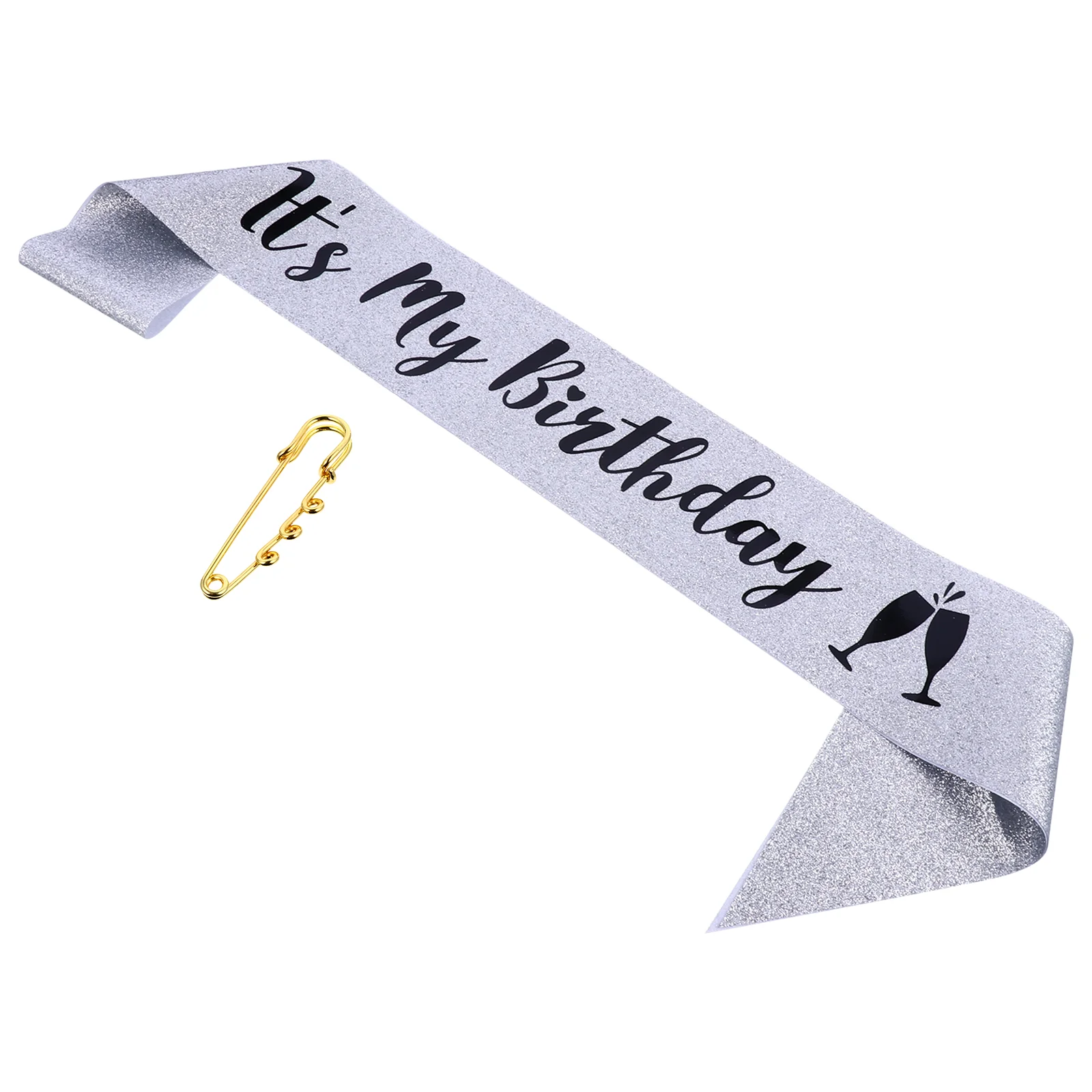 

Make up Birthday Etiquette Shoulder Strap Satin Sash Glitter Cloth