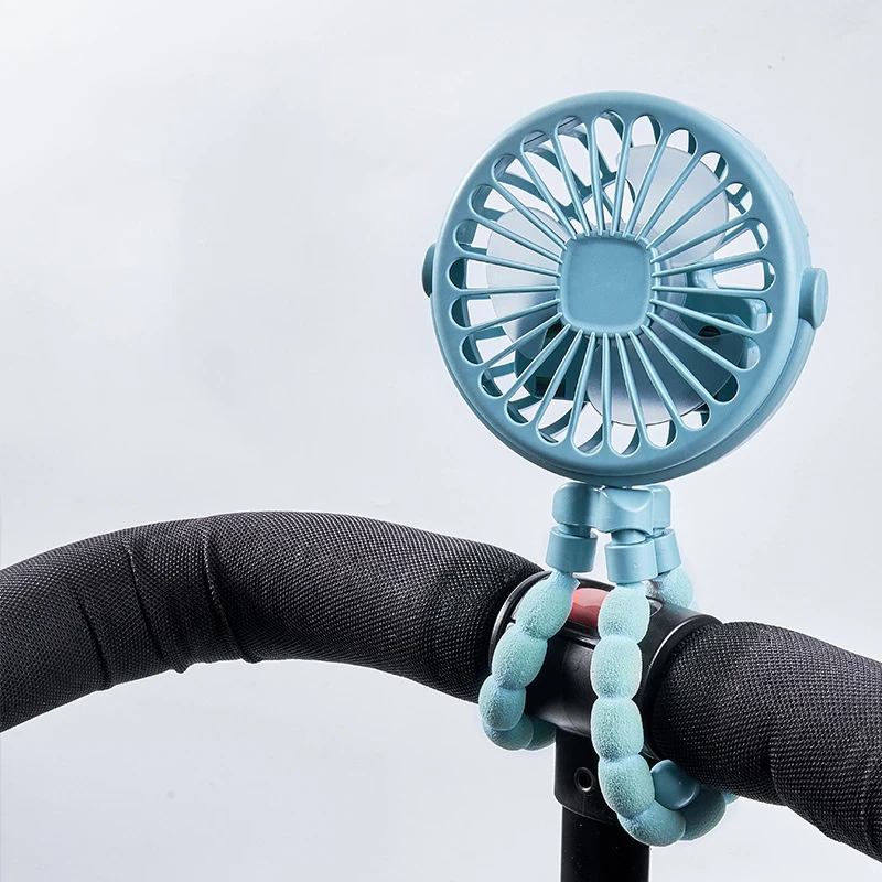 Вентилятор для детской коляски, мини-портативный уличный вентилятор, USB 3-скоростной гибкий вентилятор в виде осьминога, зажим для штатива, ручной вентилятор для коляски, кроватки