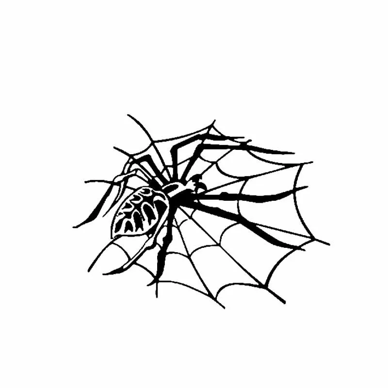 

Spider Webs Halloween Car Stickers Vinyl Decal Black/Silver 18.7CM*14.1CM