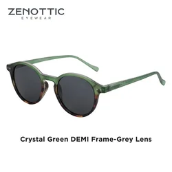 ZENOTTIC Vintage Small Round Frame Polarized Sunglasses for Men and Women - Retro UV400 Protection Shades (ZENOTTIC)
