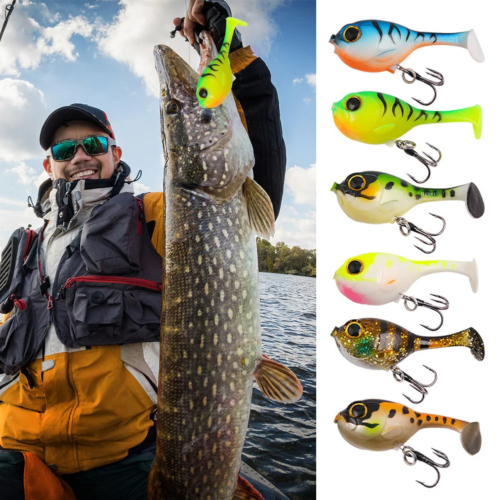1Pc Soft Lure Balloonfish 60mm 9.7g High Quality Deraball Artificial Silicone Bait with Hook for All Fish Fishing Tackle