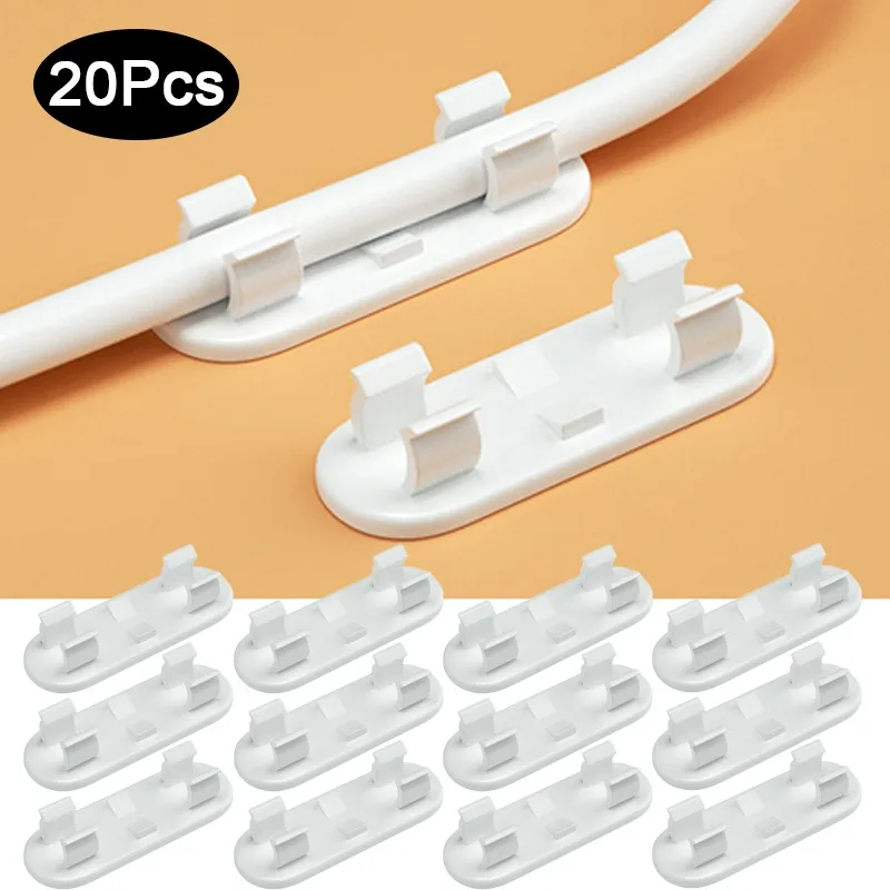 2 Pezzi Organizer Clip Con Biadesivo Per Gestione Cavi Alimentazione In Ufficio E Casa 50657250