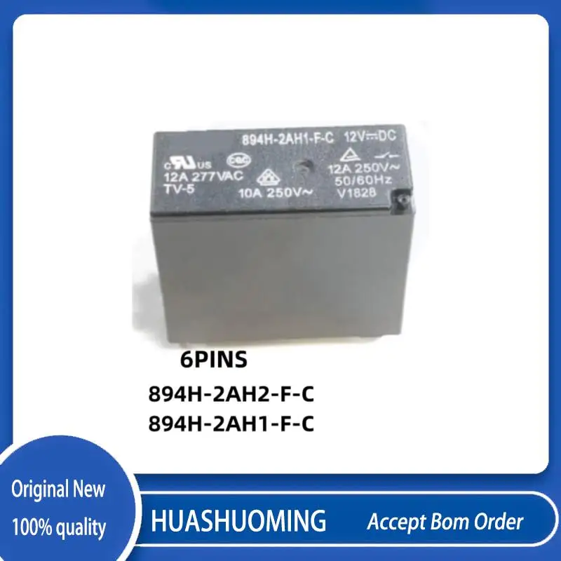 

NEW 5PCS/LoT 894H-2AH2-F-C 12V 894H-2AH1-F-C 12VDC 894H 2AH2 F C 12VDC 894H 2AH1 F C 12VDC 6PINS 12A