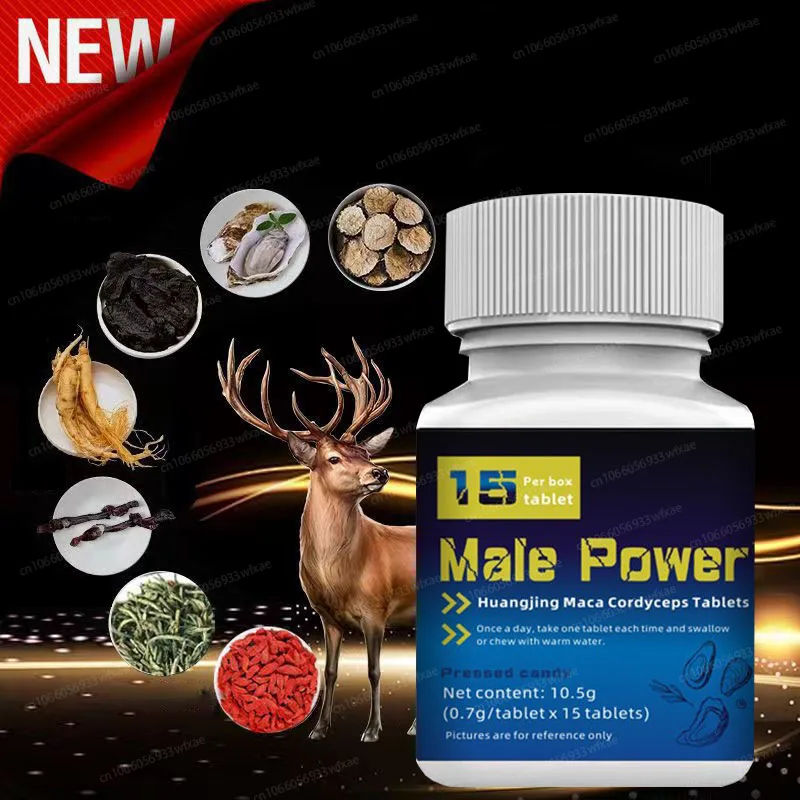Organic Maca Supplement Organic Maca Tablets 15-150 Tablets Huangjing Maca Tablet Health Natural Energizer for Men