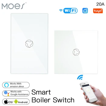 WiFi/zigbee Smart Boiler Switch Water Heater controller 20A Smart Life Tuya APP Remote Control Alexa Google Home Glass Panel