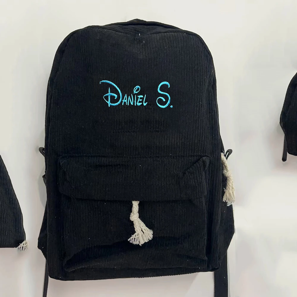 

Personalized Kids Backpack, Embroidered Corduroy Backpack,Back to School, Kid name backpack,school bag college,toddler,with name