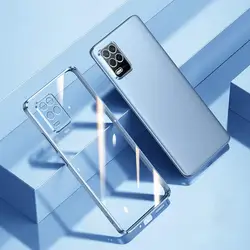 Luxury Plating Clear Silicone Bumper Case - Transparent Back Cover for Realme Q5 Pro (Blue)