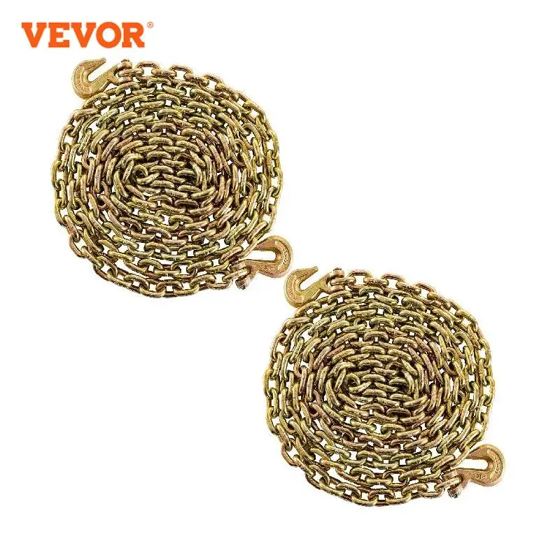 VEVOR Adjustable Tow Chain 5 16 x 20 Grade 70 Chain 4700lbs Capacity w vevor-adjustable-tow-chain-5-16-x-20-grade-70-chain-4700lbs-capacity-w