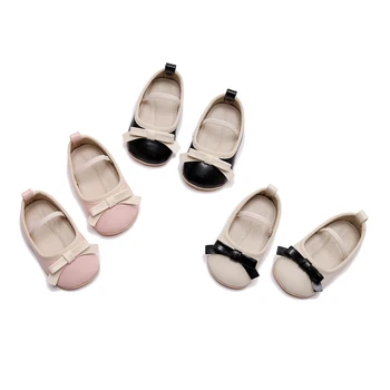 Pudcoco Baby Girl Premium PU Flats Infant Bow First Walker culla scarpe per feste, Festival, Baby Shower 0-18M