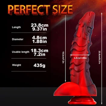 Liquid Silicone Animal Dildo Big Butt Plug Penis Realistic G Spot Stimulator Anal Dilator Huge Dildo For WomenMan Anal Sex Toys 4