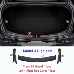 Premium Trunk Protector Sill Guard - Anti - Scratch Rear Cargo Bumper Pad Cover (Full Set 3pcs)