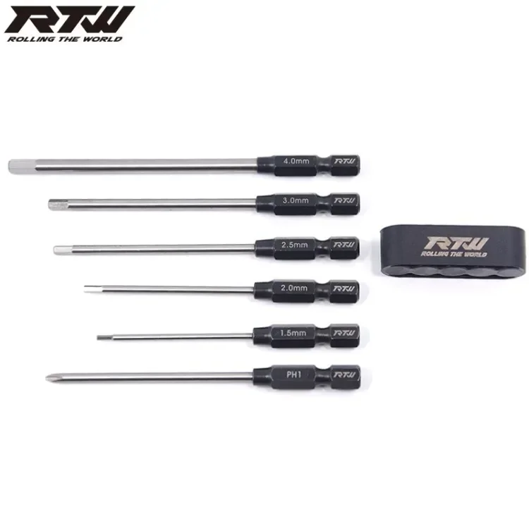 RTW 5 in 1 육각 필립스 스크루 드라이버 수리 도구 1.5/H2.0/H2.5/H3.0mm/PH1 홀더 헤드 Align ALZ T-rex 용 고속 강철