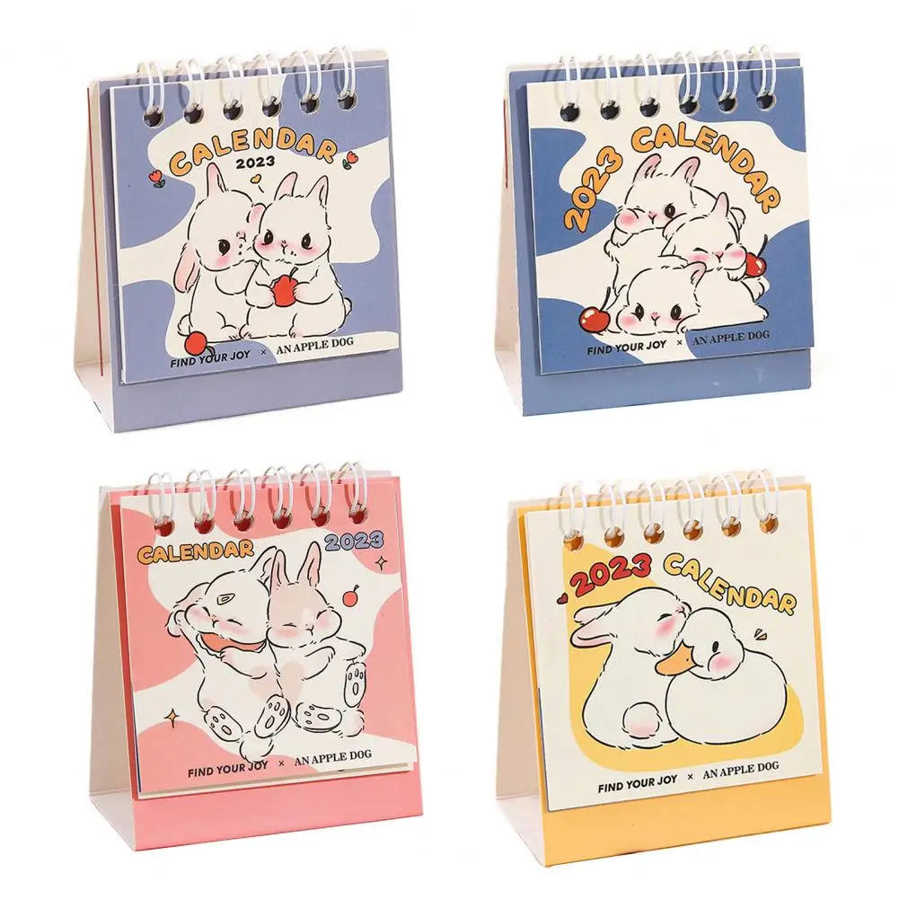 

School Supplies Excellent 2023 Cartoon Rabbit Daily Schedule Table Planner Thick Paper Table Calendar Stable Home Supplies