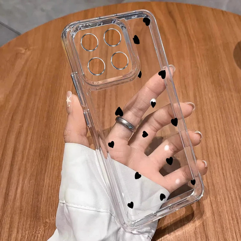 Clear Love Heart Soft Case - Transparent Protective Cover