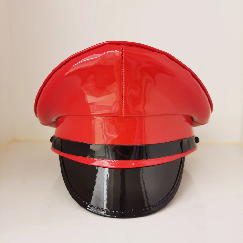 DesignerMensandWomensPoliceHatsLeatherCapsShowPartyGorras