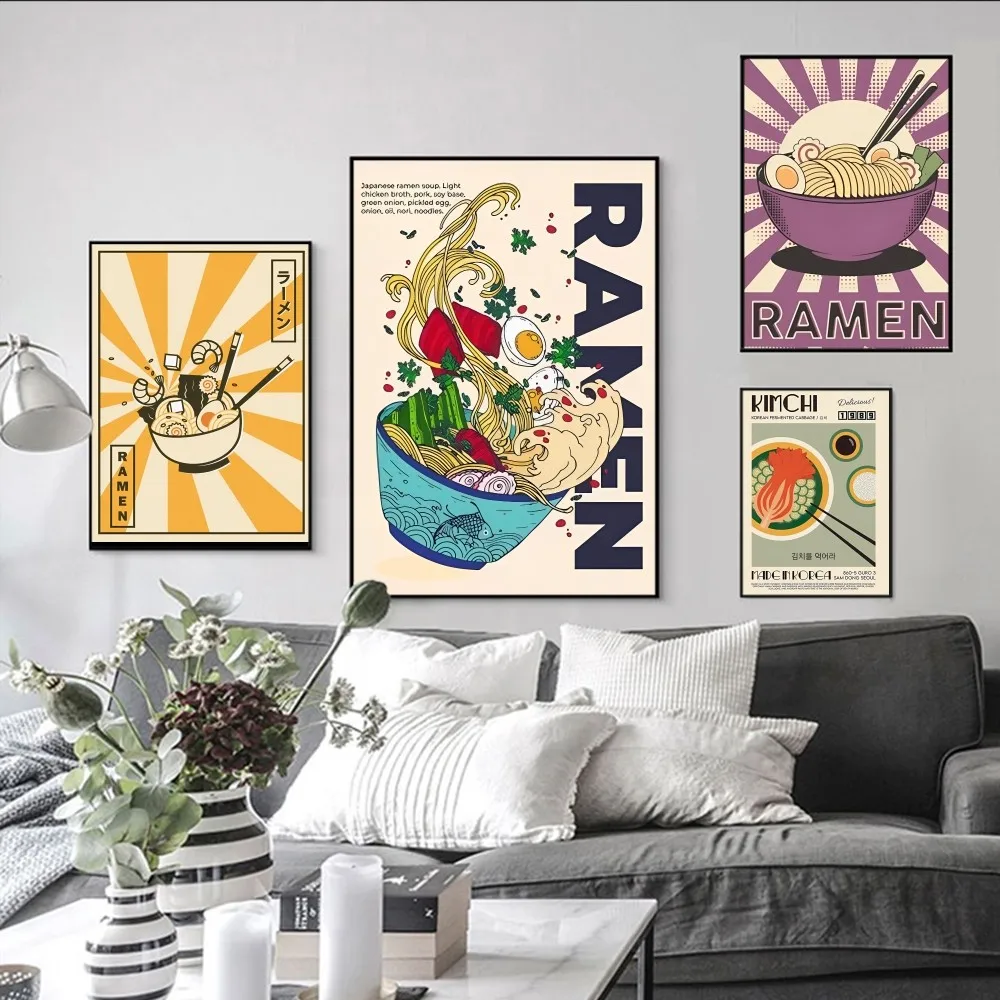 

Delicious Food Poster Self-adhesive Art Poster Retro Kraft Paper Sticker DIY Room Bar Cafe Vintage Decorative Painting