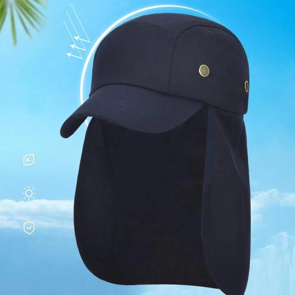 새로운 솔리드 커플 야구 모자 통기성 레트로 힙합 고라스 목 보호 숄 캐주얼 자외선 차단 모자 선물