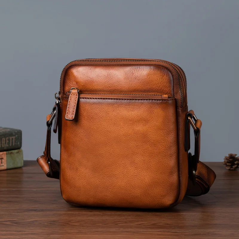 Men's Mini Bag Genuine Leather Shoulder Bag Men Leather Cross Body