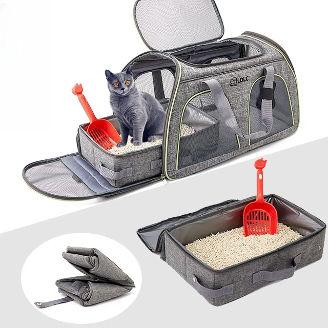 Foldable Travel Cat Litter Box Oxford Cloth Portable Litter Tray for Cats Indoor Outdoor Pet Carrier Bag Toilet Use Bin 3