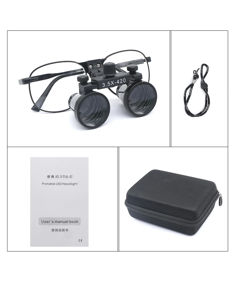 3.5X BLANCHE Loupes dentaires de chirurgie 2.5X 3.5X loupe