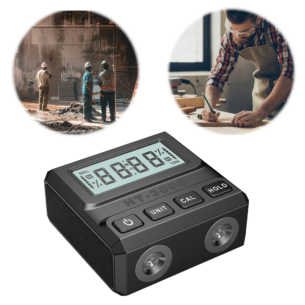 디지털 각도기 4*90 °   자석 베이스가 있는 전자 경사계 각도기 각도 베벨 ..