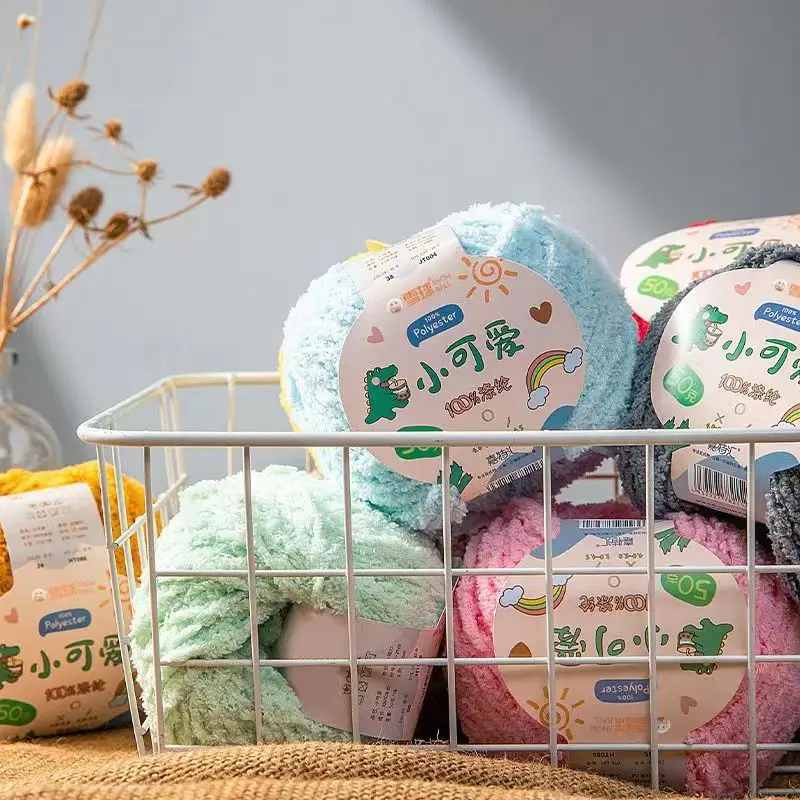 DIY Handmade Knitting Yarn Ball Cute Short Plush Doll Plush Knitting Thread Hair Clip Scarf Love Thread Ball Cotton Yarn Crochet