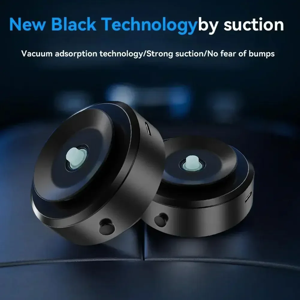 Magnetic Car Phone Holder Metal Black Suction Cup Bracket