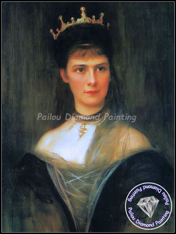 バイエルン王女シシィの肖像画フランツによるダイヤモンド絵画