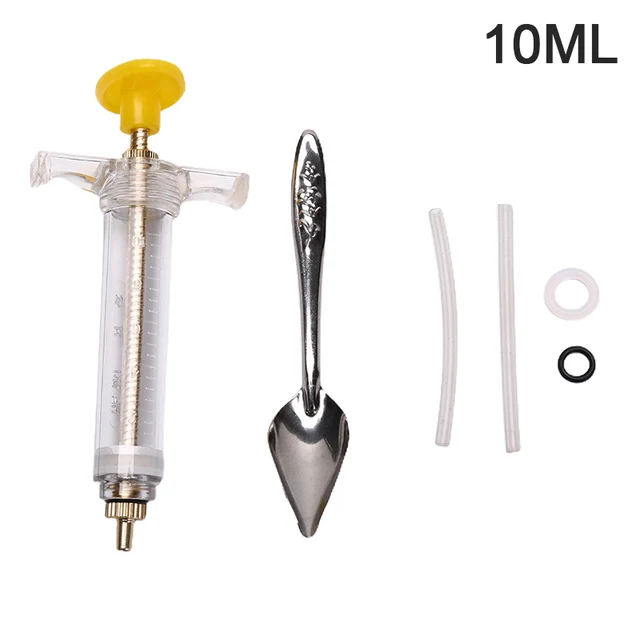 1 Set 10ml 20ml Parrot Feeding Syringe Hose Parrots Bird Feeders  Syringe High Quality  Bird Feeder Balcony Syringe Hose Needle 6